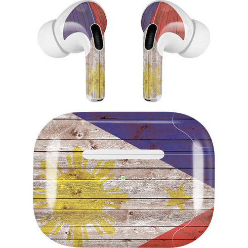 Philippines Flag Dark Wood Apple AirPods Pro Skin